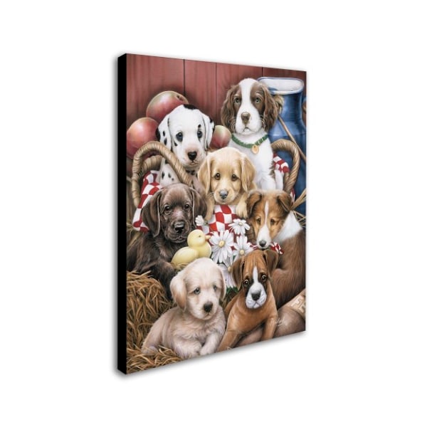 Jenny Newland 'Puppy Pals' Canvas Art,35x47
